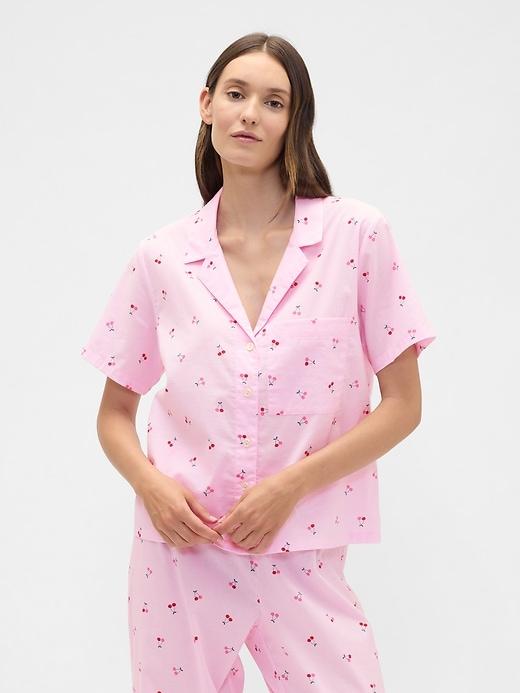 poplin pj shirt