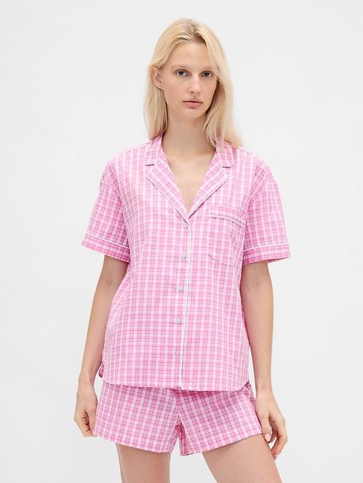 poplin pj shirt