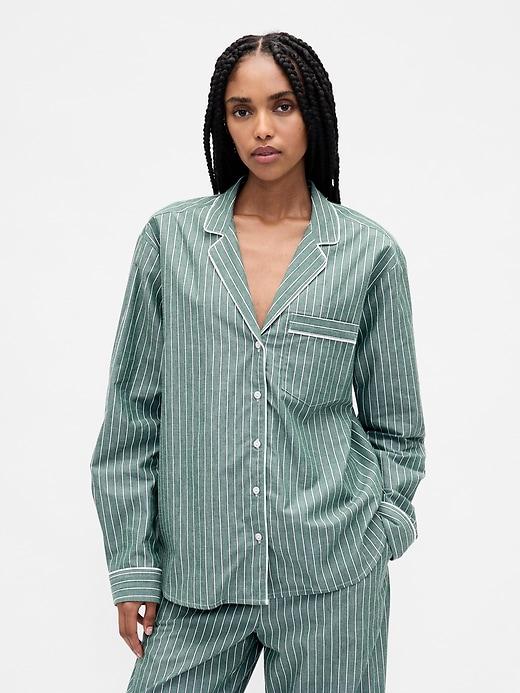 poplin pj shirt