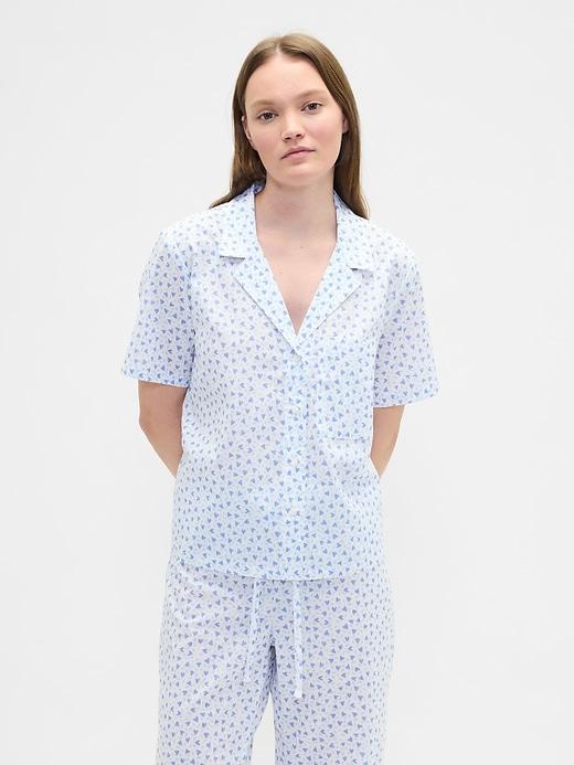 poplin pj shirt