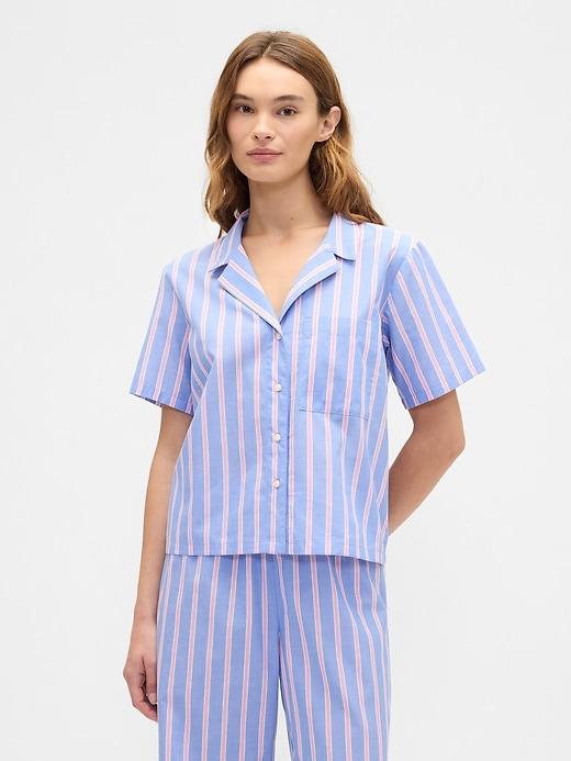poplin pj shirt