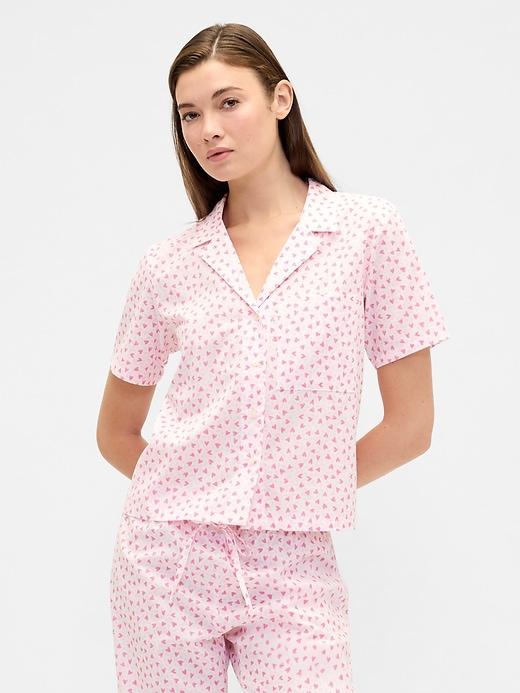 poplin pj shirt