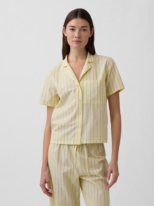 poplin pj shirt