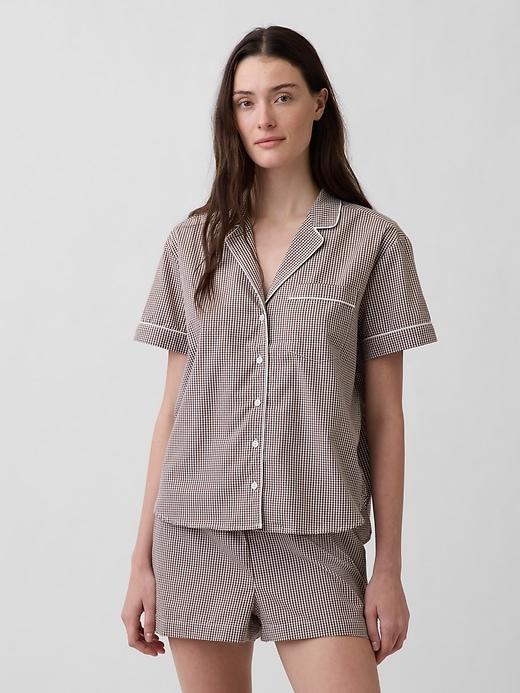 poplin pj shirt