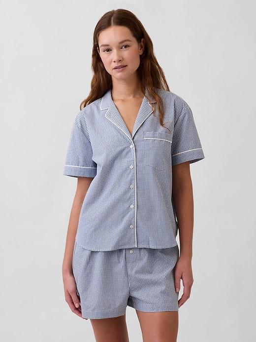 poplin pj shirt