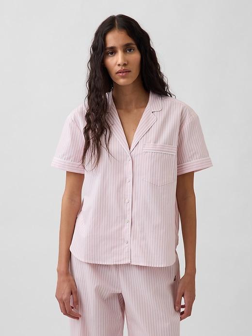 poplin pj shirt