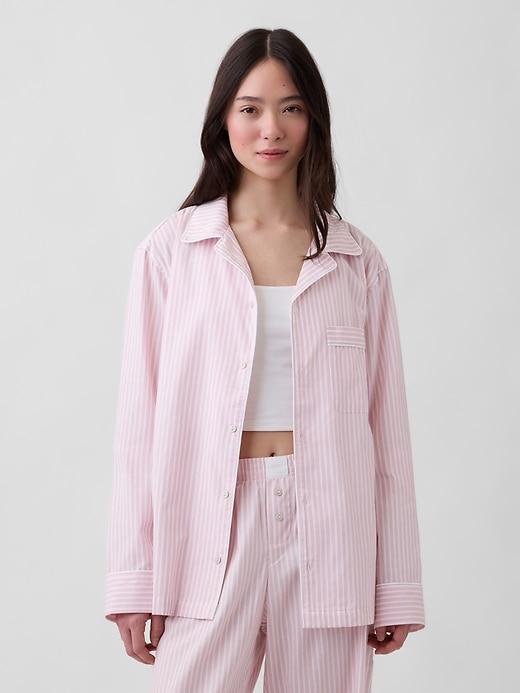poplin pj shirt