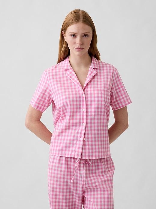 poplin pj shirt