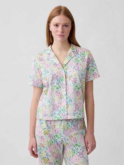poplin pj shirt