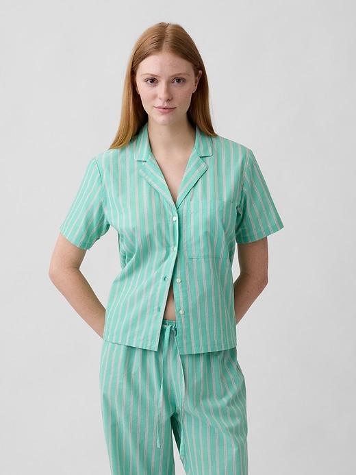 poplin pj shirt