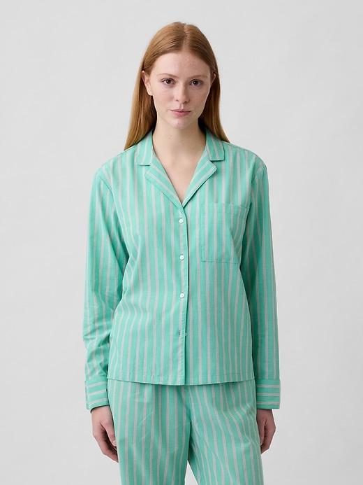 poplin pj shirt
