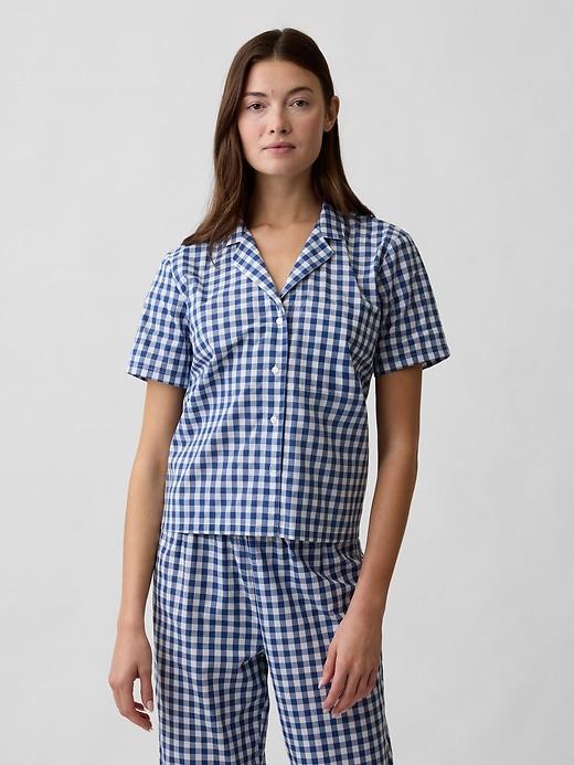 poplin pj shirt