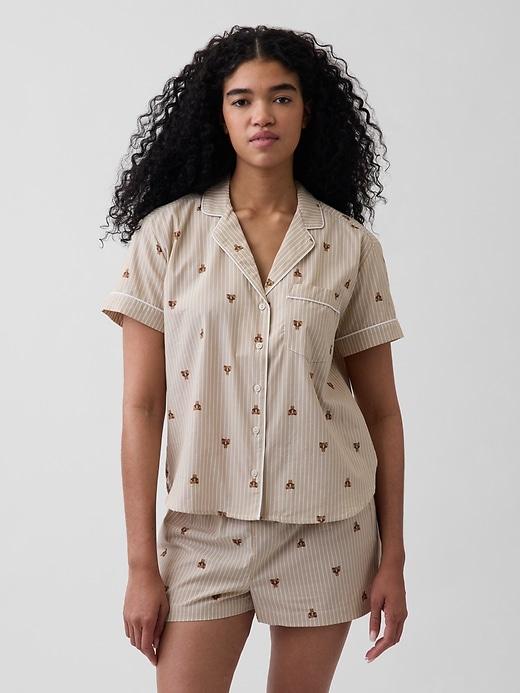 poplin pj shirt