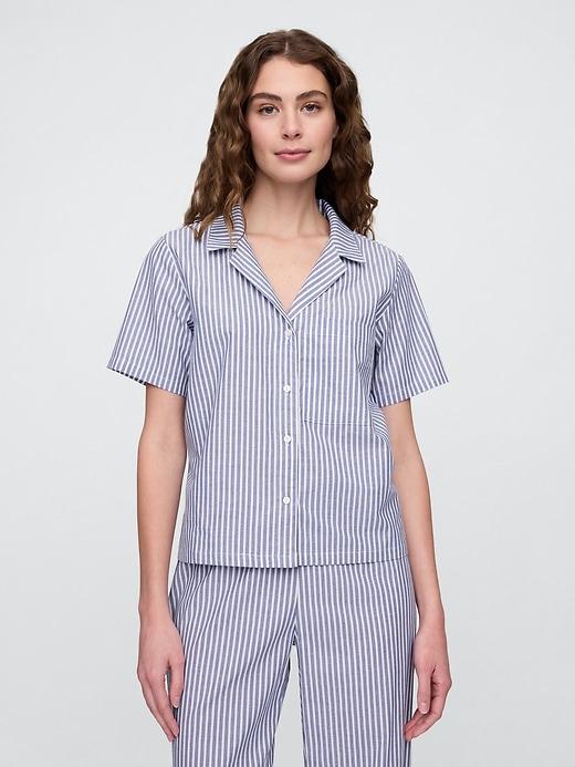 poplin pj shirt