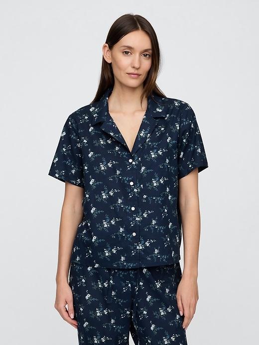 poplin pj shirt
