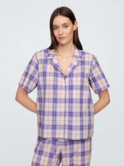 poplin pj shirt