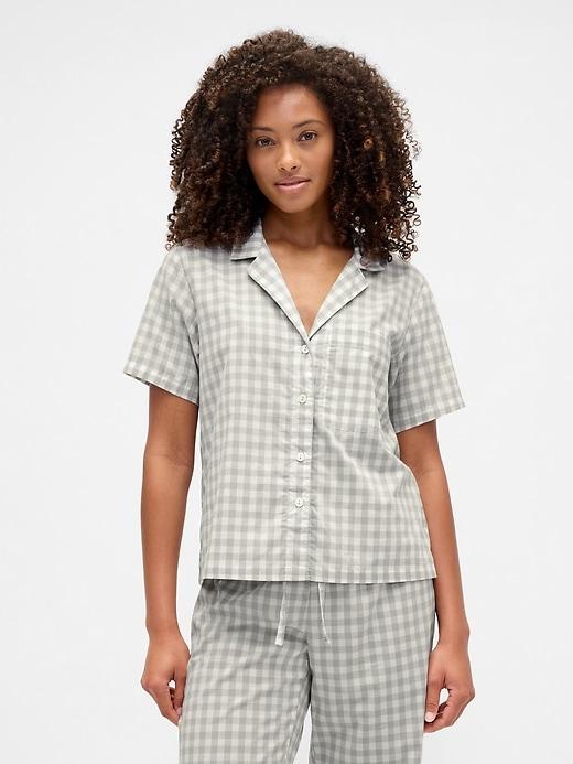 poplin pj shirt
