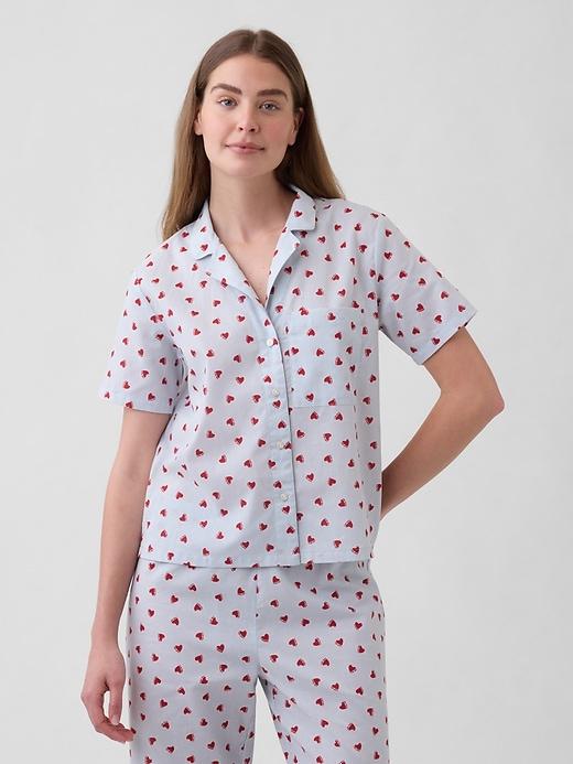 poplin pj shirt