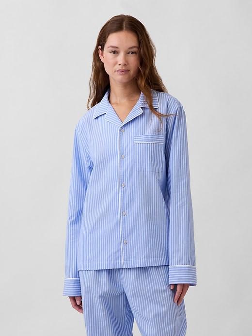 poplin pj shirt