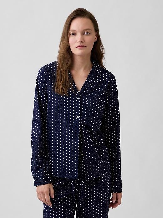 poplin pj shirt
