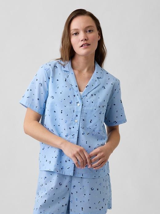 poplin pj shirt