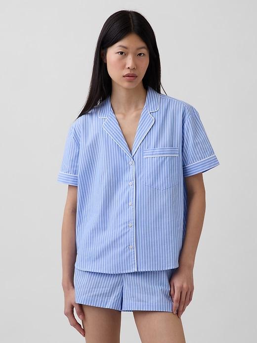 poplin pj shirt