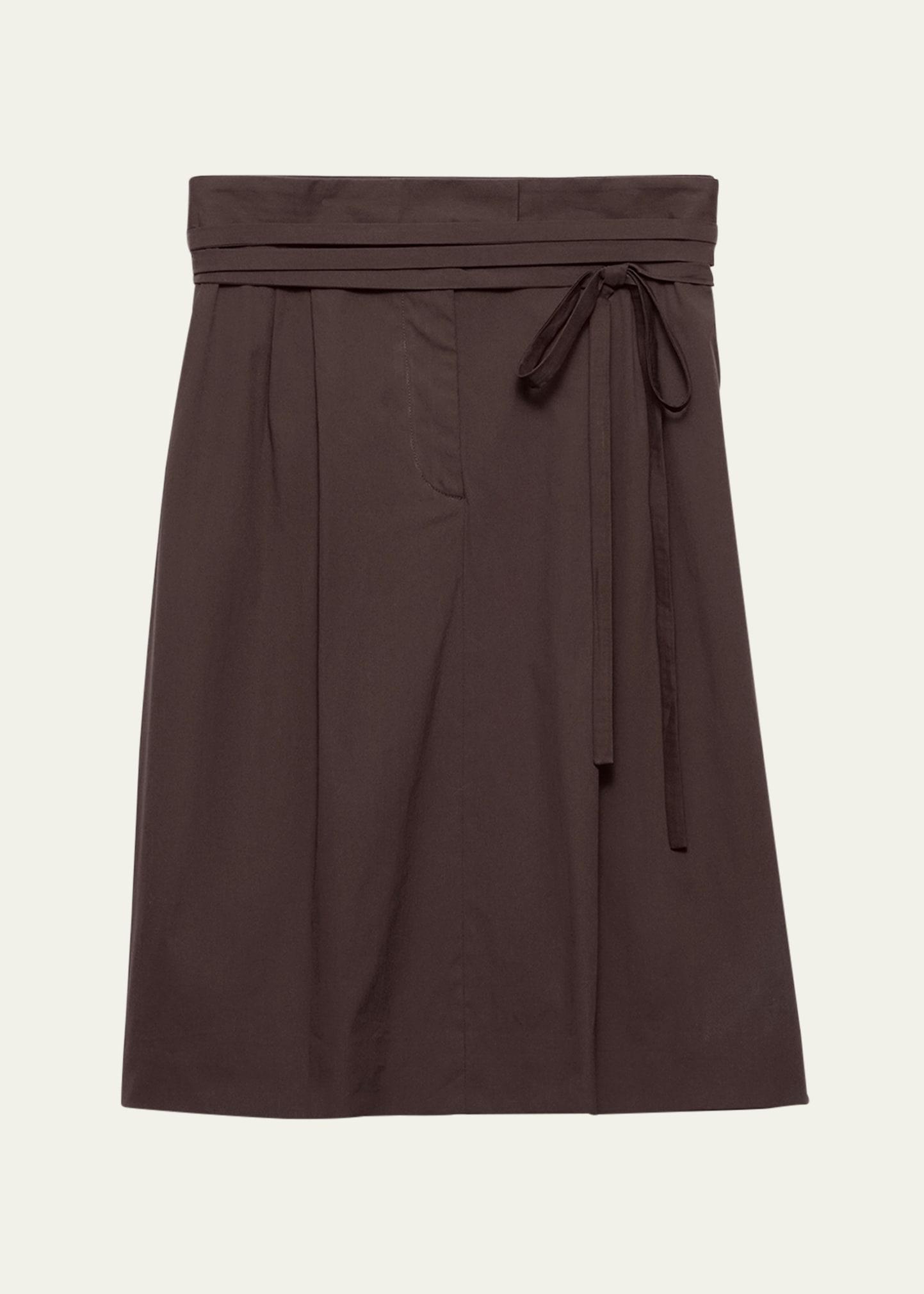 poplin poplin wrap skirt