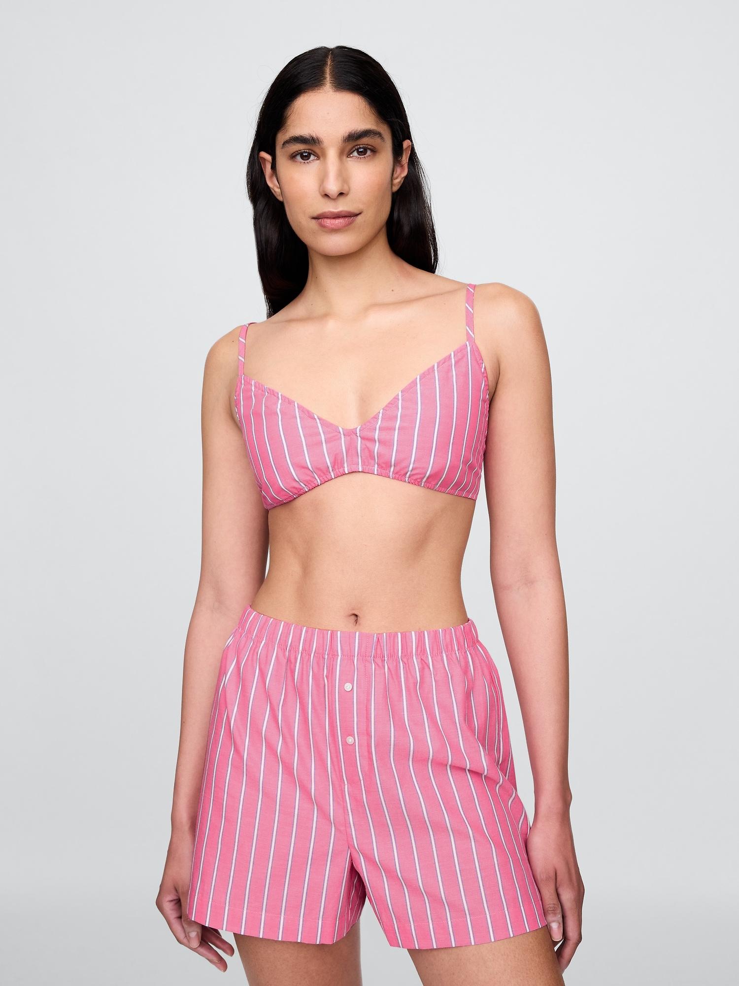 poplin triangle bralette