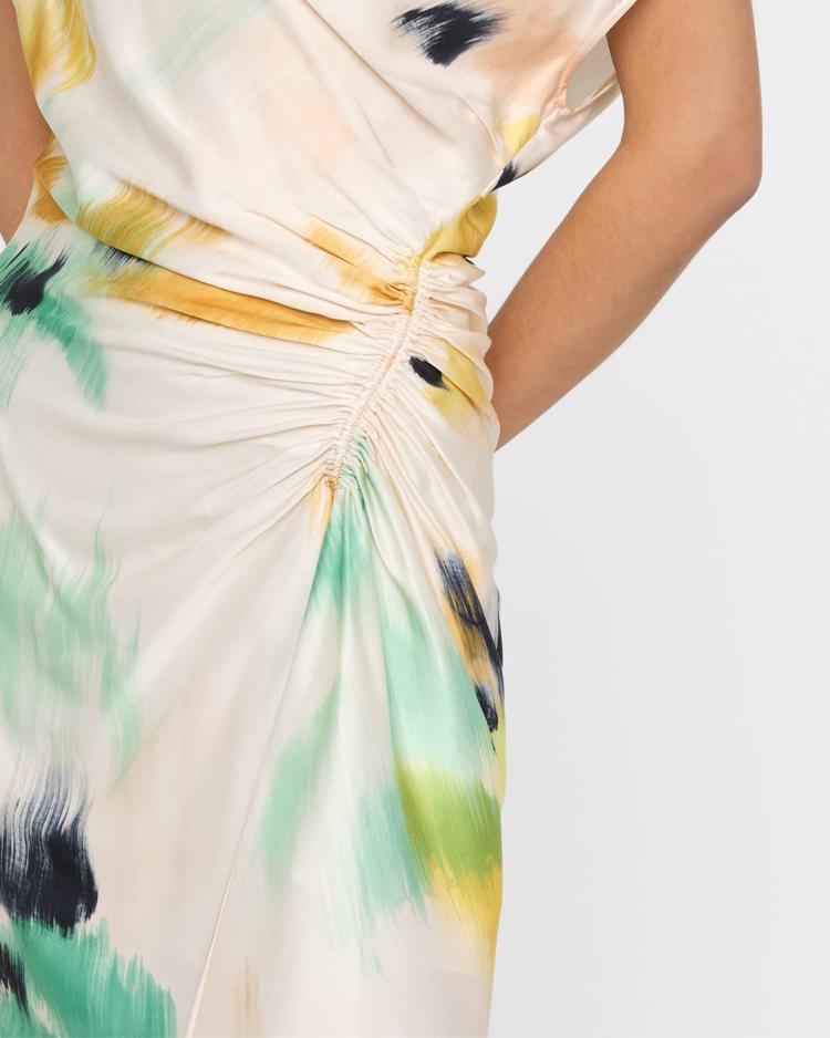 poppy draped mini dress