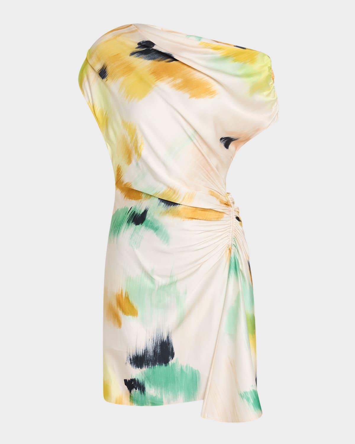 poppy draped mini dress