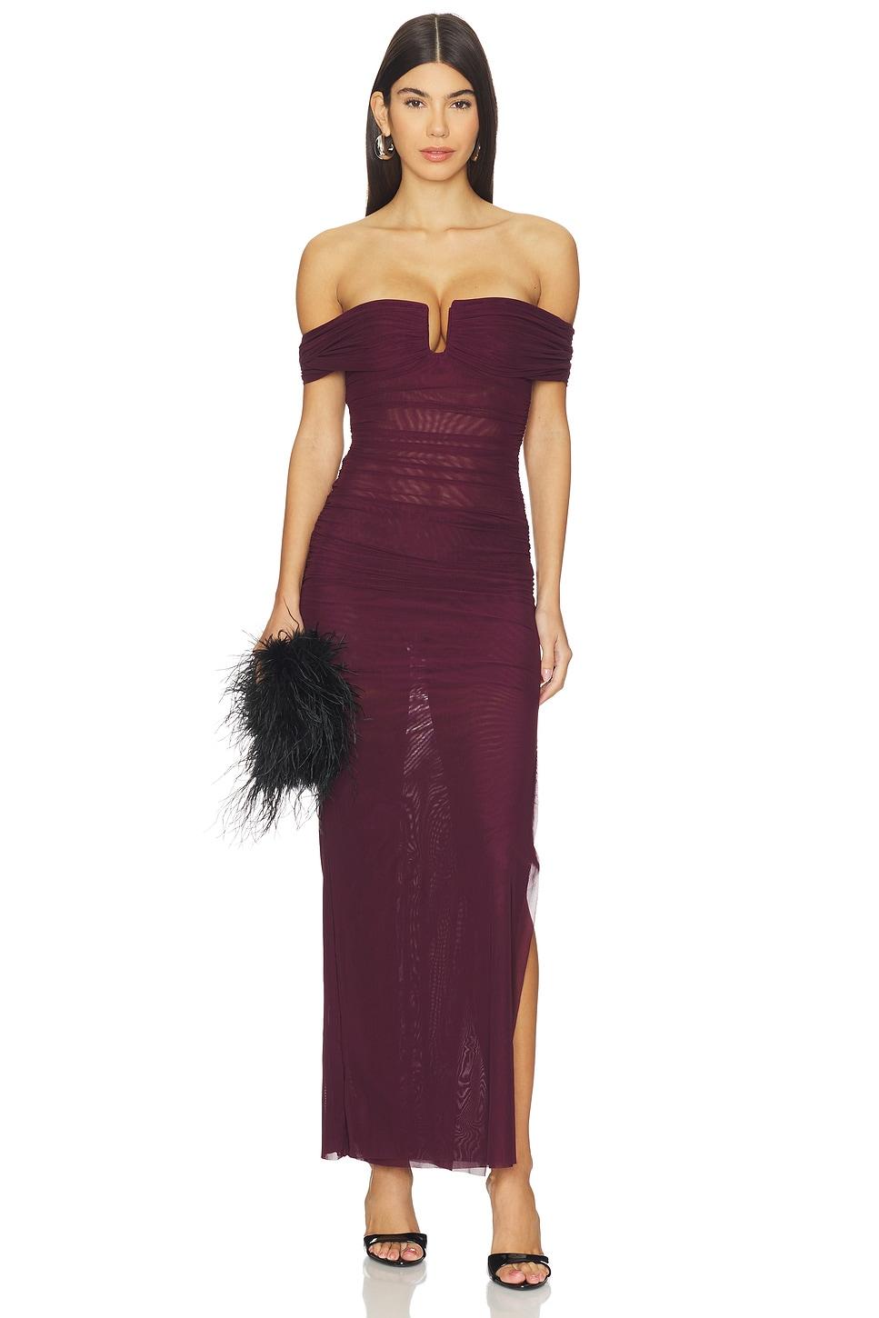 poppy gathered maxi dress