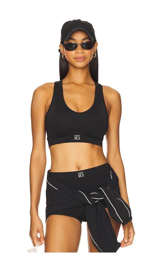 port de bras emma sports bra in black.