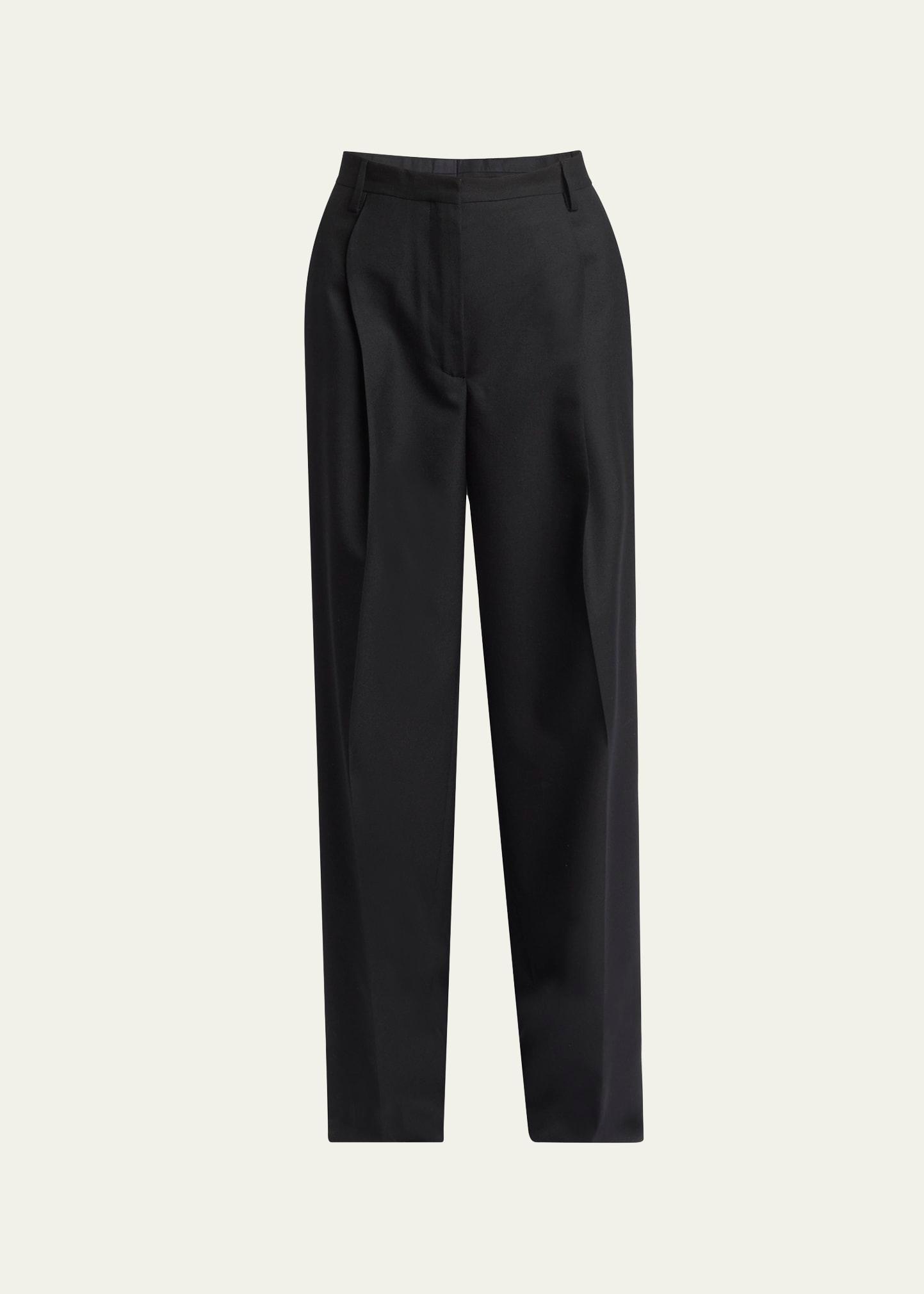 porter straight leg wool pants