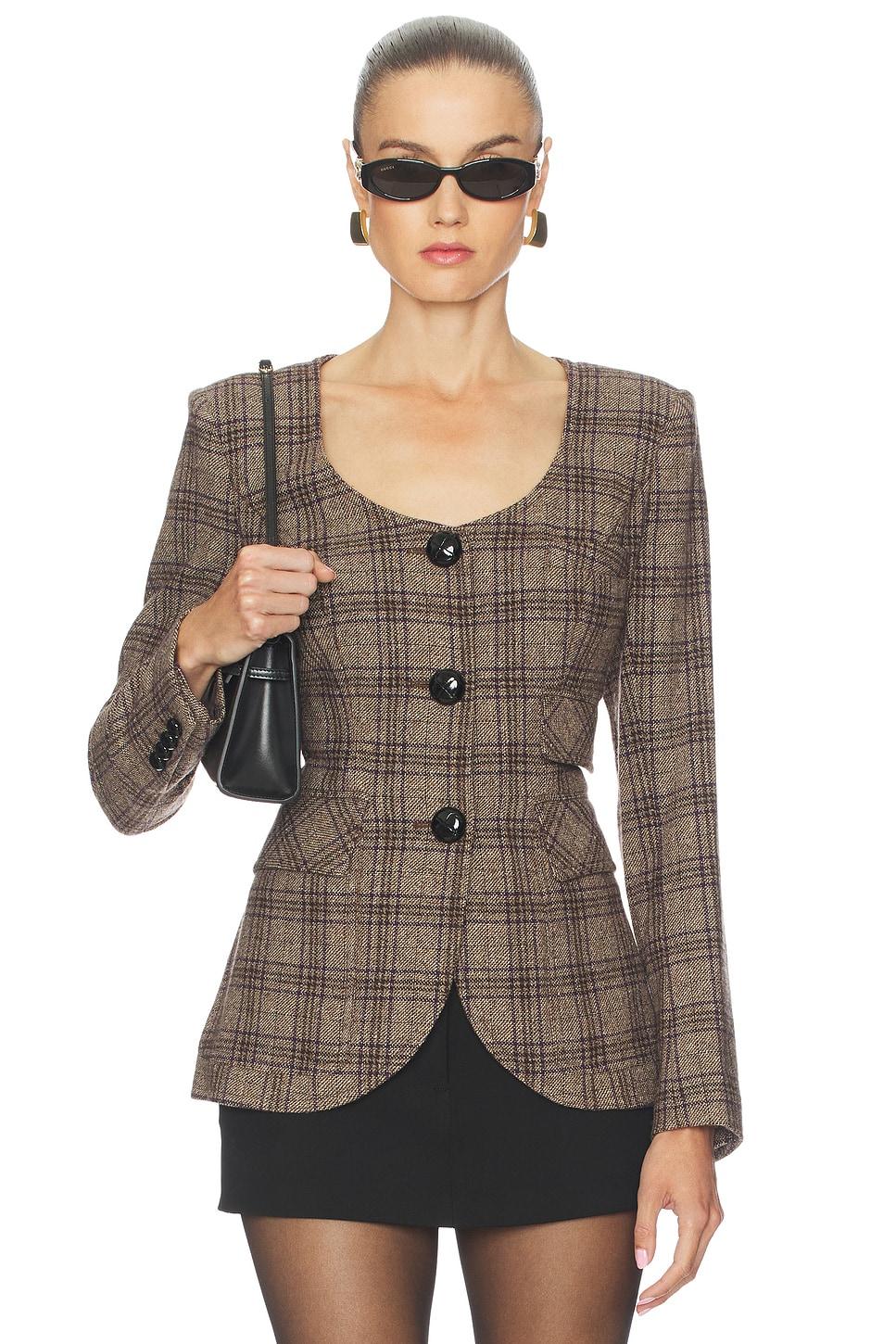 portrait neck blazer