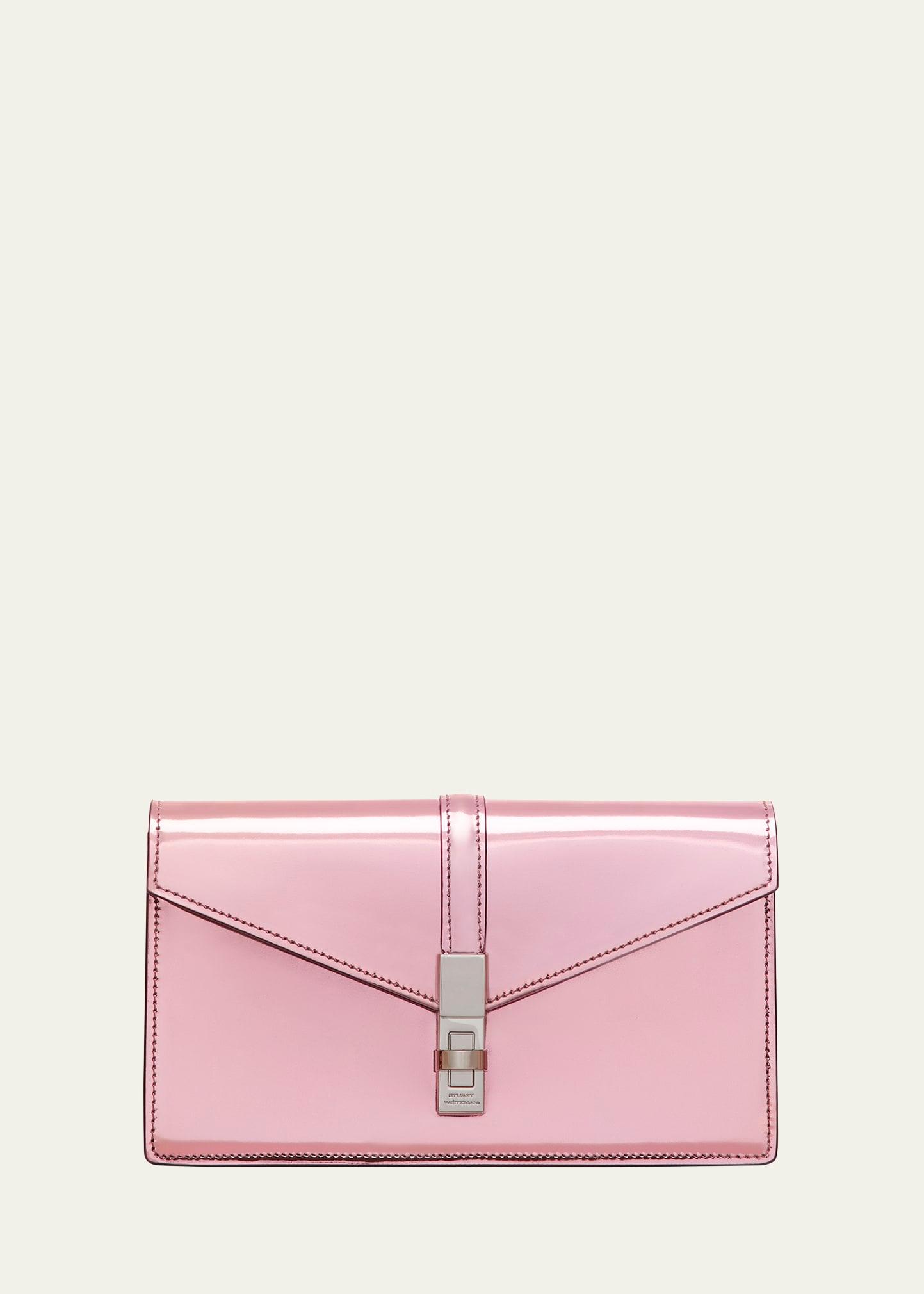 posh loveletter metallic leather clutch bag