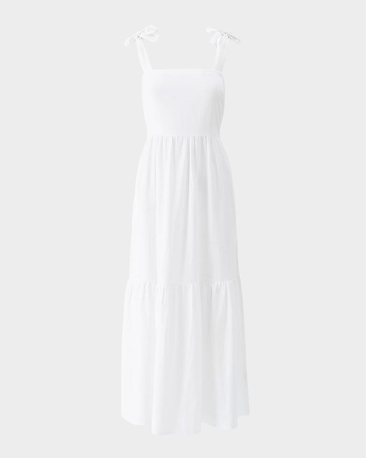 posie cotton-linen maxi dress