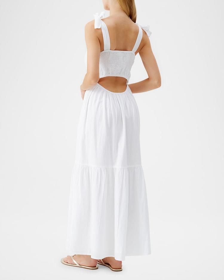 posie cotton-linen maxi dress