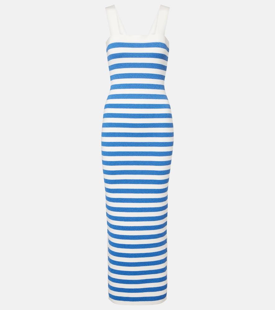 posse ari striped knitted maxi dress