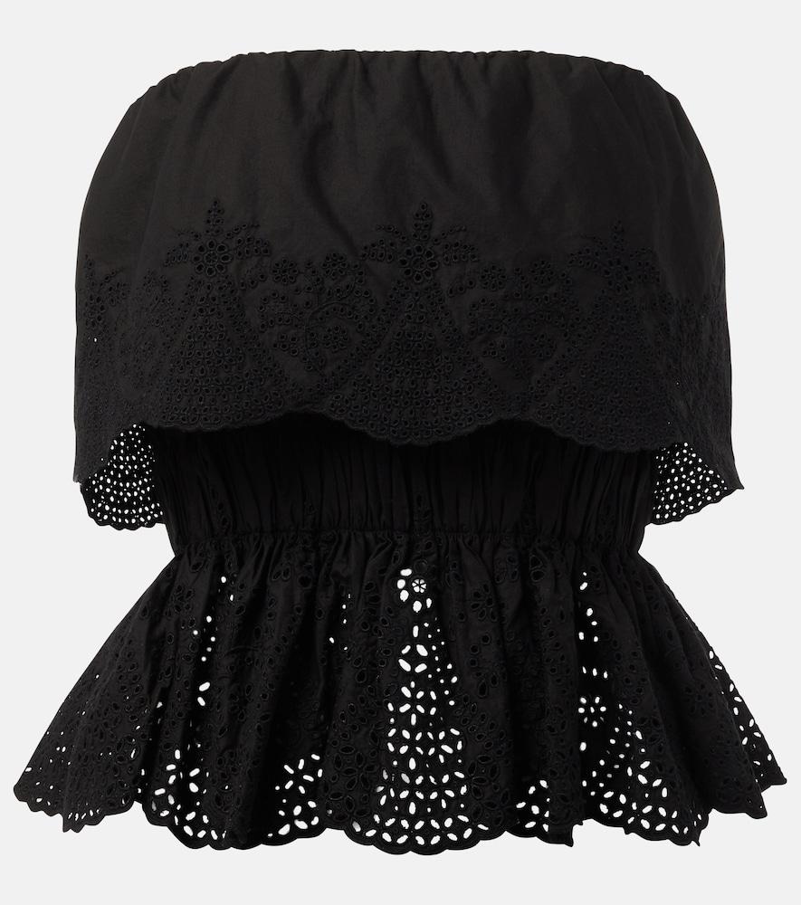 posse beryl peplum cotton top