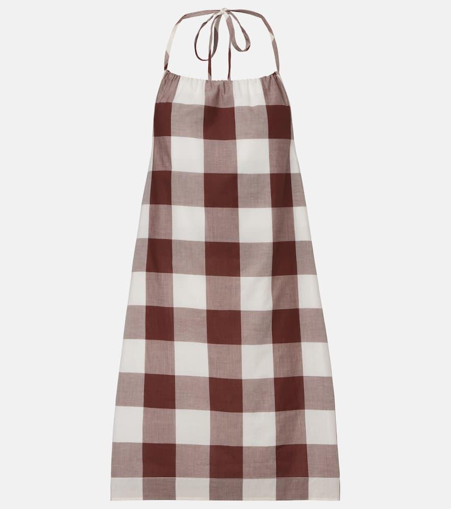 posse callie gingham cotton minidress