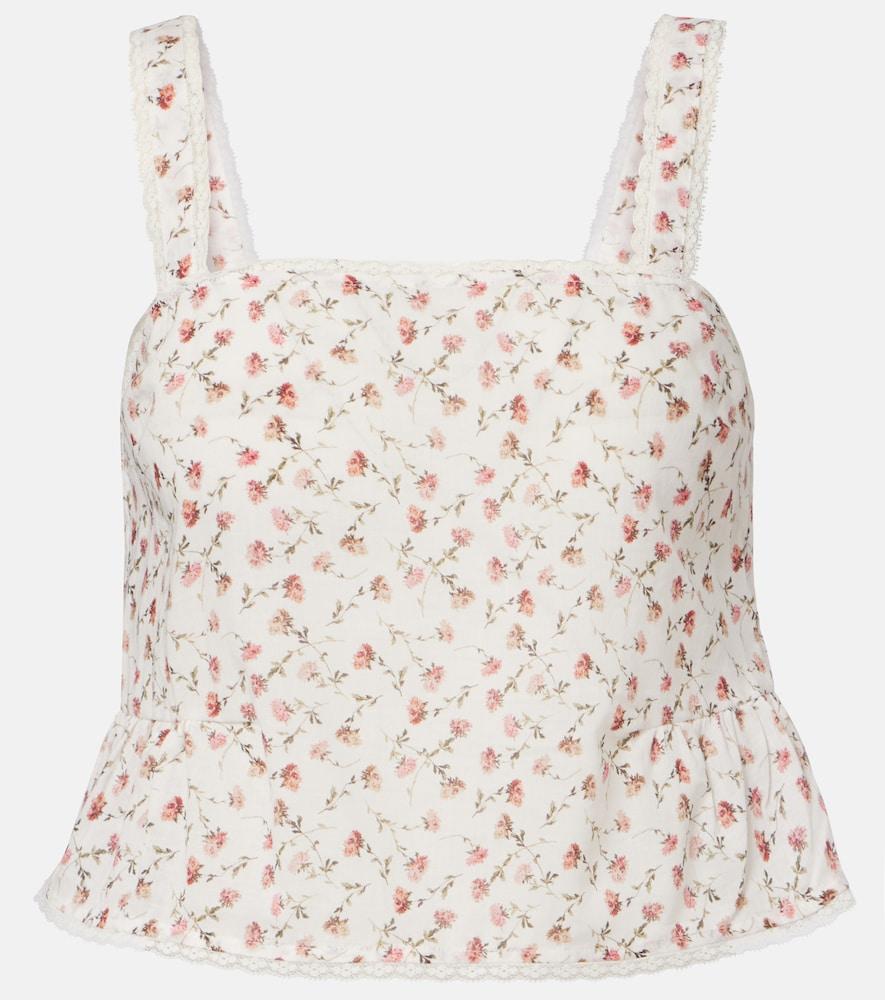 posse charlotte floral cotton top