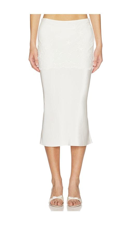 posse cove skirt in white.