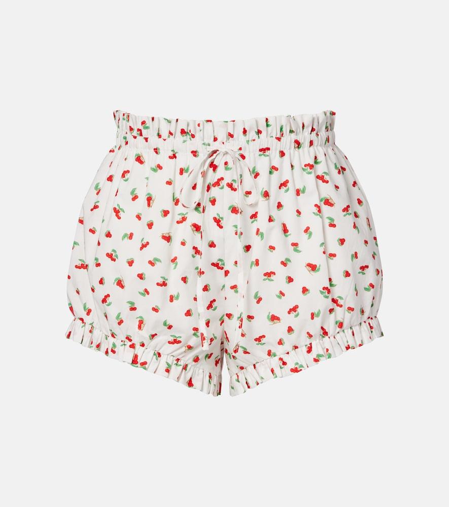 posse delia printed cotton shorts