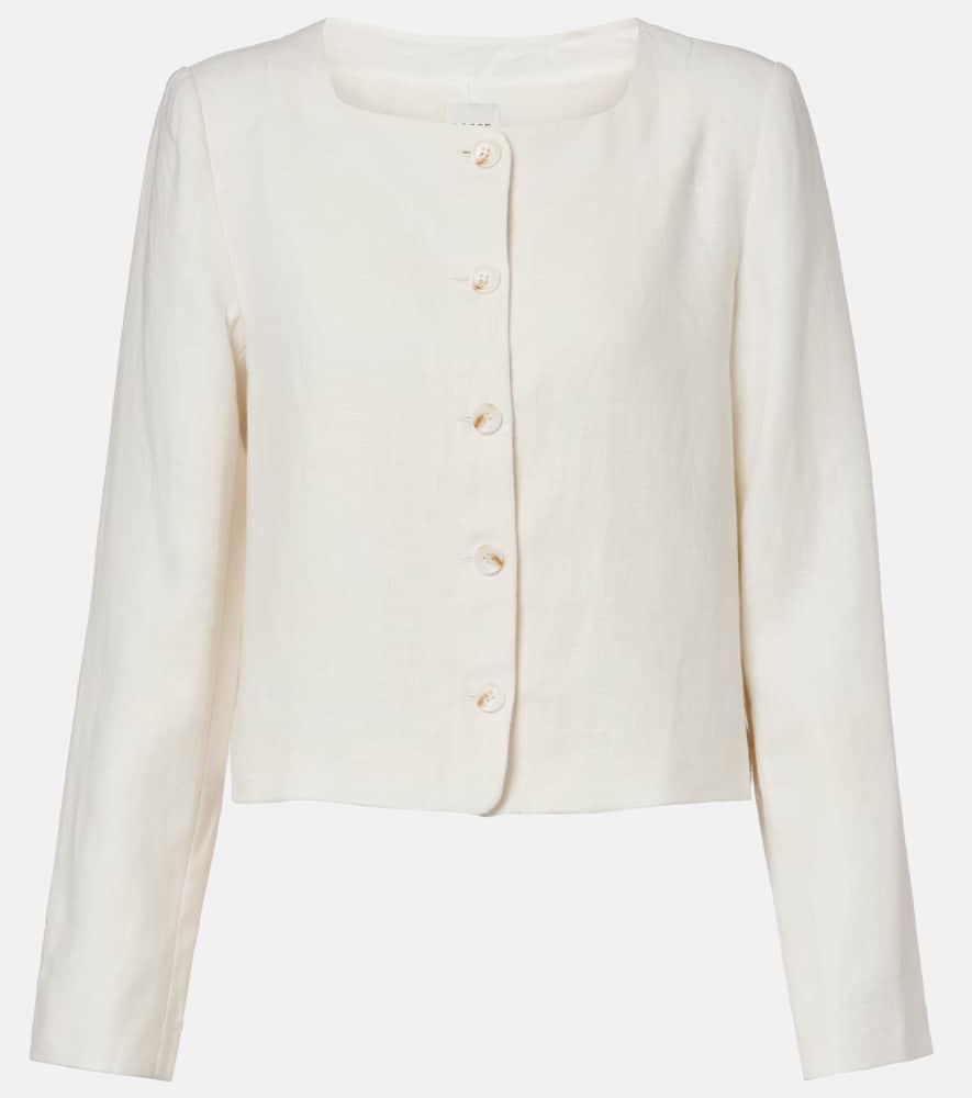 posse emma cropped linen jacket