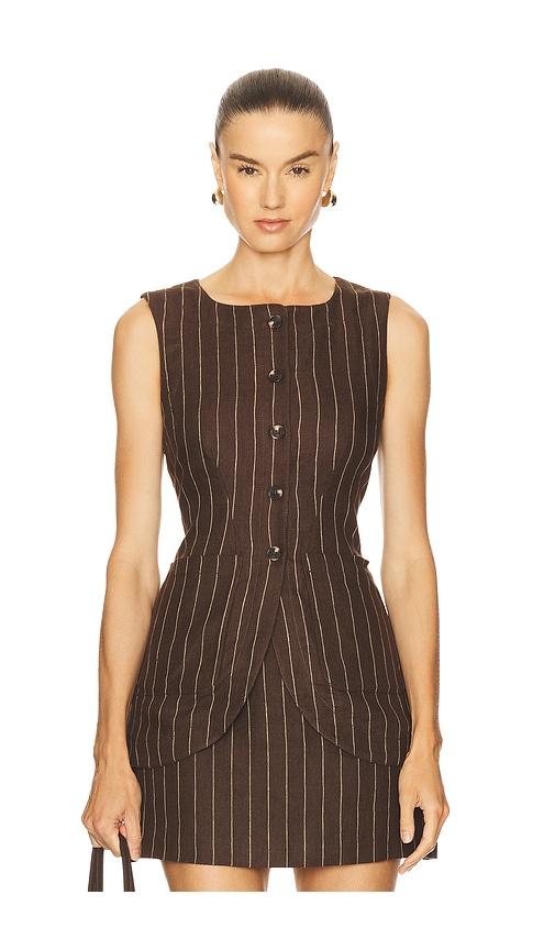 posse emma vest in brown.