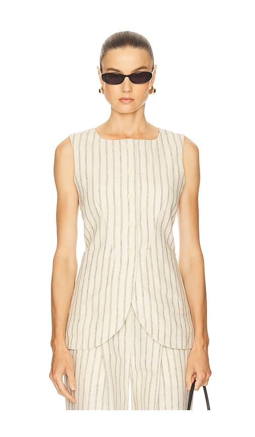 posse emma vest in cream.