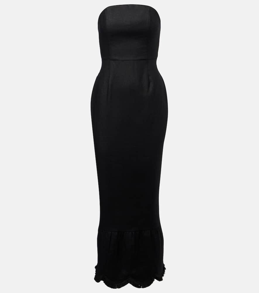 posse essie strapless linen gown