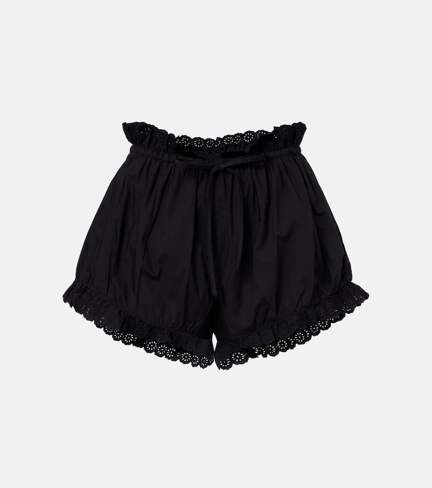 posse ezra broderie anglaise cotton shorts
