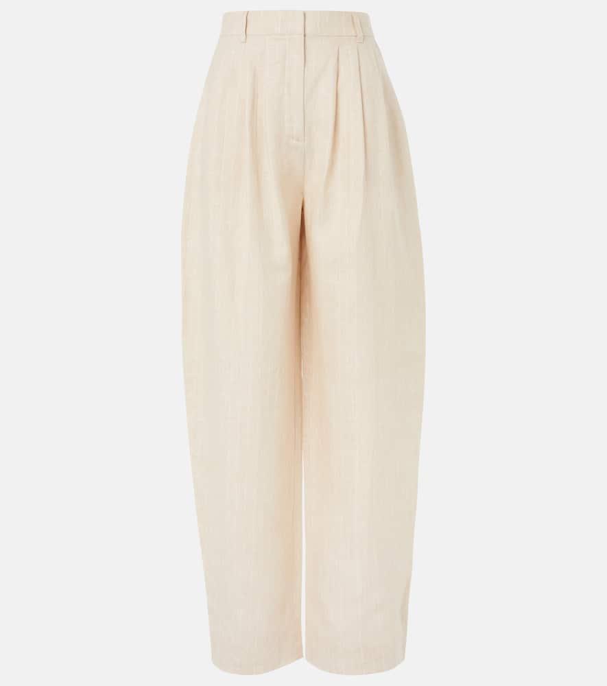 posse lucille pinstripe linen barrel