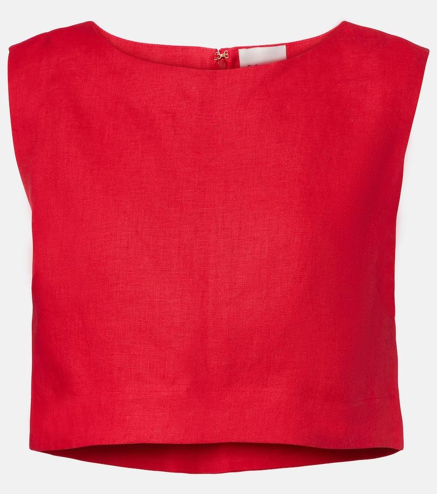 posse martina linen crop top